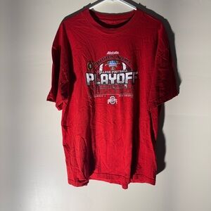 Ohio State Sugar Bowl Playoff T-Shirt Size XL Red College Football Graphic Tee